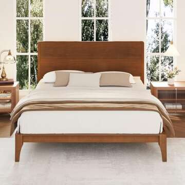 Merax King Size Bamboo Bed Frame - Easy Assembly & Stylish