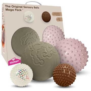 Edushape The Original Sensory Balls for Baby, Boho Chic Mega Pack - Assorted Baby Balls That Help En...