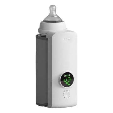 Portable Baby Bottle Warmer for Travel, Fast Heating - Leak-proof, Rechargeable Bottle Warmer On The...