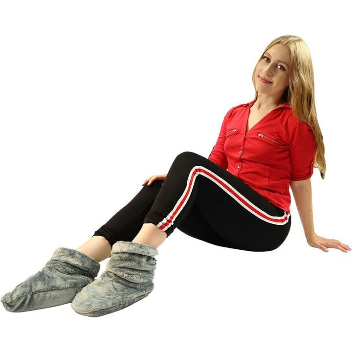 Heated Microwavable Foot Booties for Comfort