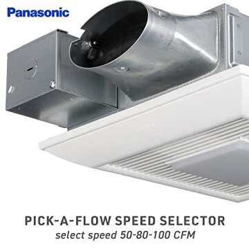 Panasonic FV-0510VSL1 WhisperValue DC Ventilation Fan - Energy-Saving Bathroom Fan with LED Light - ...