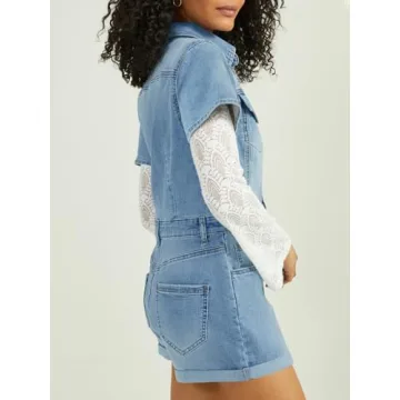 Stylish PLNOTME Women's Summer Denim Rompers for Every Occasion