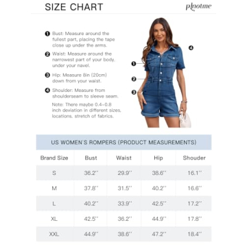 Stylish PLNOTME Women's Summer Denim Rompers for Every Occasion