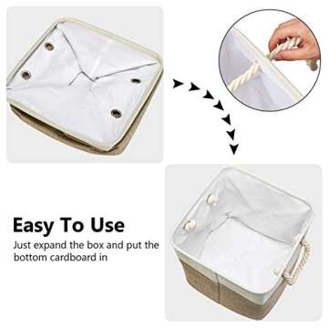 Robuy Stylish 3 Pack Collapsible Storage Cube Bins 13"