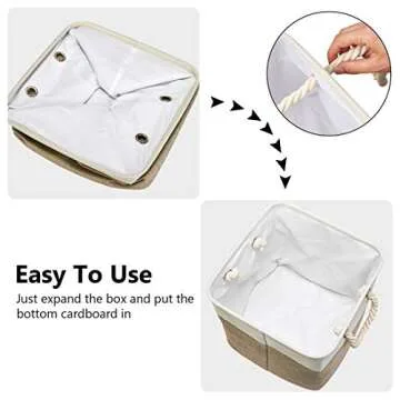 Robuy Stylish 3 Pack Collapsible Storage Cube Bins 13"