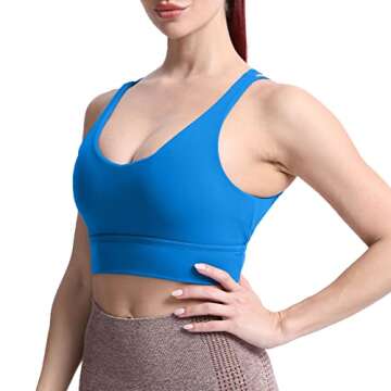 Aoxjox Caged Sports Bras for Women High Impact Fitness Running Multi-Cross Back Training Yoga Crop Tank Workout Tops