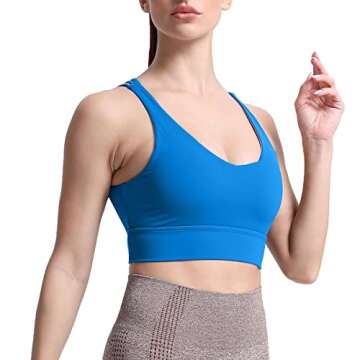 Aoxjox Caged Sports Bras for Women High Impact Fitness Running Multi-Cross Back Training Yoga Crop Tank Workout Tops