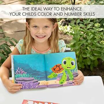 Fun Paint with Sticker Books for Kids Set of 2 - Entertaining Sticker Activity with Vibrant Themes K...