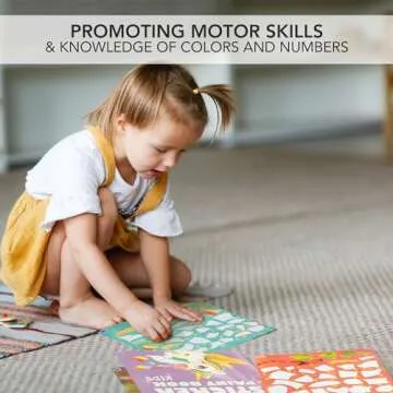 Fun Paint with Sticker Books for Kids Set of 2 - Entertaining Sticker Activity with Vibrant Themes Keeps Kids Ages 4-8 Busy - Perfect Puzzle to Learn Shapes and Numbers at Home or Travelling