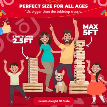 Buy Giant Tower Game - 60 Blocks for Outdoor Fun