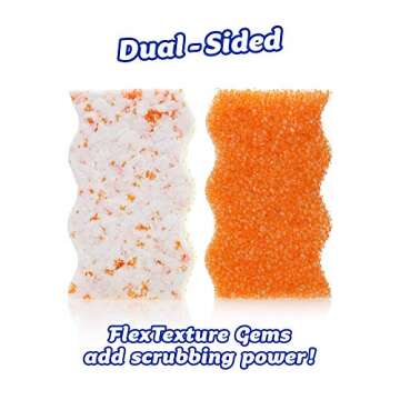 Scrub Daddy - Eraser Daddy with Scrubbing Gems Dual-Sided Scrubber and Eraser, Lasts 10x Longer Than Ordinary Melamine Erasers, Water Activated, Ergonomic, 2ct (Pack of 2)