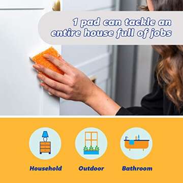 Scrub Daddy - Eraser Daddy with Scrubbing Gems Dual-Sided Scrubber and Eraser, Lasts 10x Longer Than Ordinary Melamine Erasers, Water Activated, Ergonomic, 2ct (Pack of 2)