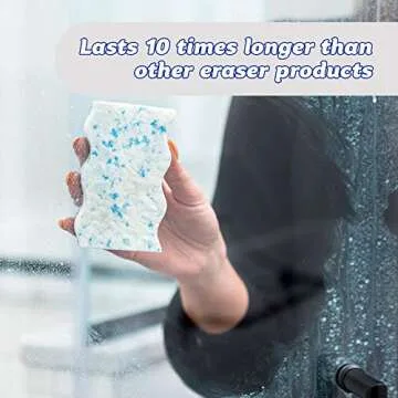 Scrub Daddy - Eraser Daddy with Scrubbing Gems Dual-Sided Scrubber and Eraser, Lasts 10x Longer Than Ordinary Melamine Erasers, Water Activated, Ergonomic, 2ct (Pack of 2)