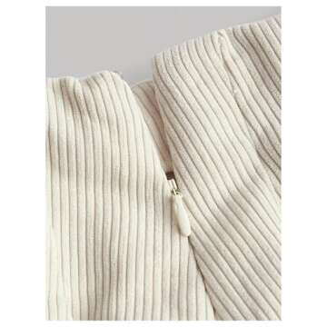 Milumia Women's 2 Piece Button Down Corduroy Vest Blazer Skirt Sets Fall Fashion Outfit