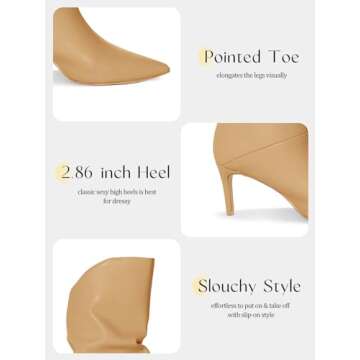 Stylish Coutgo Women's Slouchy Mid Calf Boots for All Occasions