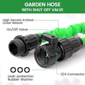 Garden Hose Water Pipe Expandable - Water Hose with 7 Function Spray Nozzle, 50FT Retractable Garden Hoses Water Pipe for Gardening Car Pet Washing.A8172