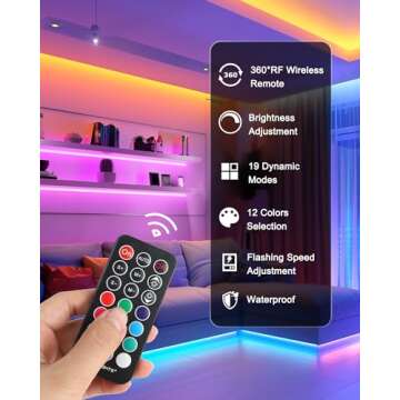 HitLights LED Strip Lights - Color Changing Dimmable Kit