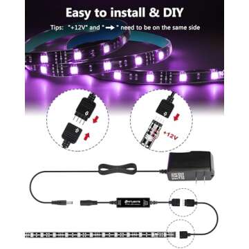 HitLights LED Strip Lights - Color Changing Dimmable Kit