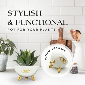 SLS SUPPLY FLORA Gold Evil Eye Planter Bowl for Decor