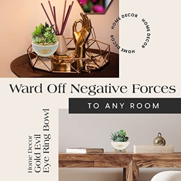 SLS SUPPLY FLORA Gold Evil Eye Planter Bowl for Decor