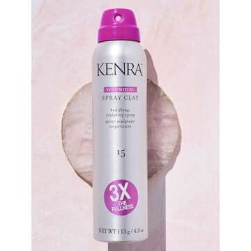 Kenra Volumizing Spray Clay 15 | Bodifying, Fullness Spray | 3X The Fullness | Medium Hold | Provides Texture & Volume With A Long-Lasting Finish | All Hair Types | 4 oz