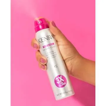 Kenra Volumizing Spray Clay 15 | Bodifying, Fullness Spray | 3X The Fullness | Medium Hold | Provides Texture & Volume With A Long-Lasting Finish | All Hair Types | 4 oz