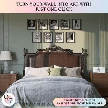 97 Decor Boujee Room Decor - Black And White Wall Art Posters, Black And White Pictures for Wall Decor, Vintage Fashion Prints Photos Artwork, Black Room Decorations for Women (8x10 UNFRAMED)