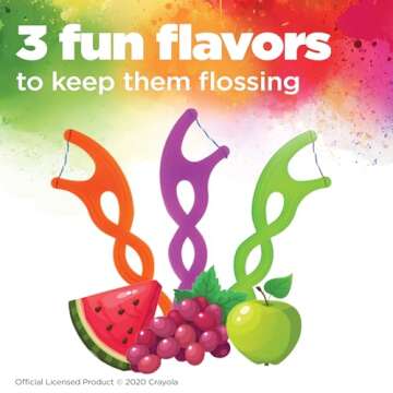 GUM Crayola Twistables Kids Flossers with Fun Flavors