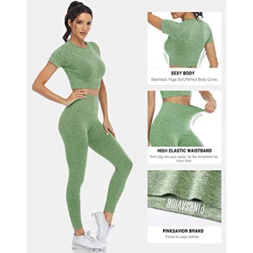 PINKSAVIOR Stylish Women's Workout Outfit for Active Life