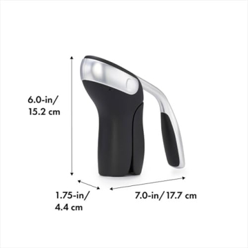 OXO Steel Vertical Lever Corkscrew with Removable Foil Cutter