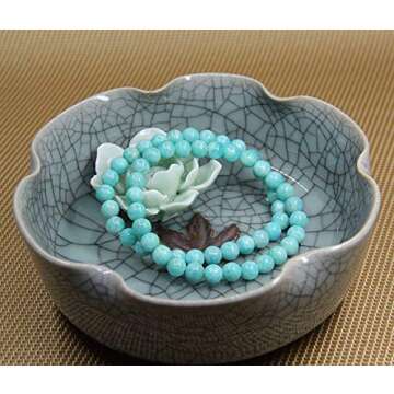 Natural Brazilian Amazonite Gemstone 6mm Round Beads Stretch Bracelet 7" Unisex