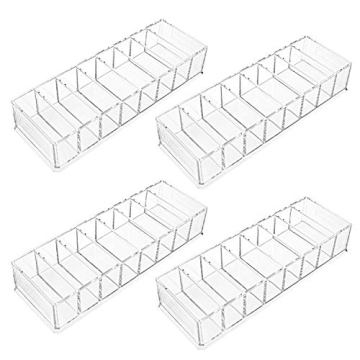 Foraineam 4 Pack Acrylic Compact Organizer for Makeup