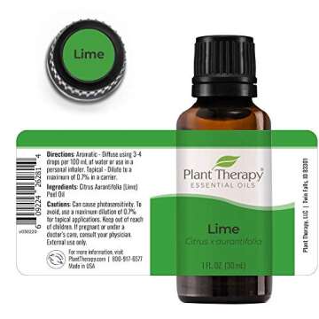 Plant Therapy Lime Essential Oil 30 mL (1 oz) 100% Pure, Undiluted, Therapeutic Grade