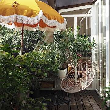 Stylish Boho Beach Umbrella - UPF 50+ Protection