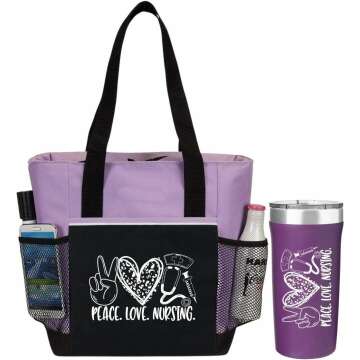 Gift Set for Nurses: Tote Bag & Tumbler Combo