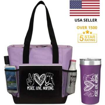 Gift Set for Nurses: Tote Bag & Tumbler Combo