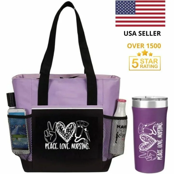 Gift Set for Nurses: Tote Bag & Tumbler Combo