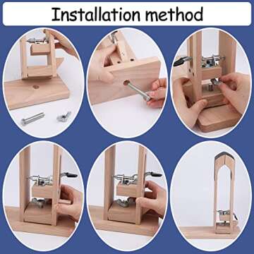 LUNARM Leather Pony - Table Desktop Pony Horse Clamp Leather Stitching Pony for DIY Hand Leathercraft Sewing