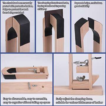 LUNARM Leather Pony - Table Desktop Pony Horse Clamp Leather Stitching Pony for DIY Hand Leathercraft Sewing