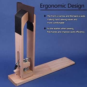 LUNARM Leather Pony - Table Desktop Pony Horse Clamp Leather Stitching Pony for DIY Hand Leathercraft Sewing