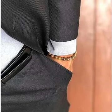 Wood Beaded Cross Bracelet for Men - Stylish Accessory