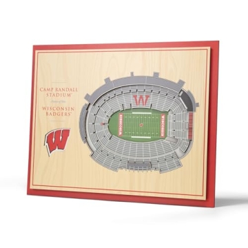 YouTheFan NCAA Wisconsin Badgers 5-Layer StadiumView 3D Wall Art - Camp Randall Stadium