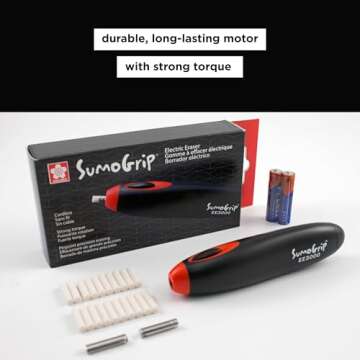 Sakura EE-3000 SumoGrip Electric Eraser, Black