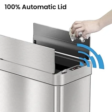 iTouchless 13 Gallon Touchless Trash Can for Home