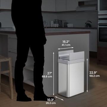 iTouchless 13 Gallon Touchless Trash Can for Home