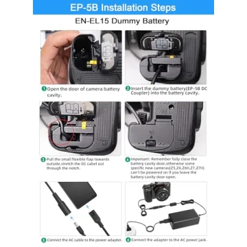 TKDY EH-5 Power Supply for Nikon Cameras - Reliable & Durable