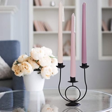 4 PCS Baby Pink Taper Candles - Rose Scented Elegance