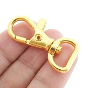 CRAFTMEMORE Gold Swivel Lobster Claw Clasps Pack of 10