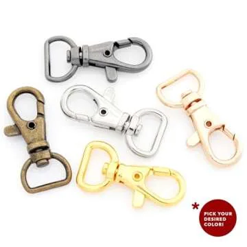 CRAFTMEMORE Gold Swivel Lobster Claw Clasps Pack of 10