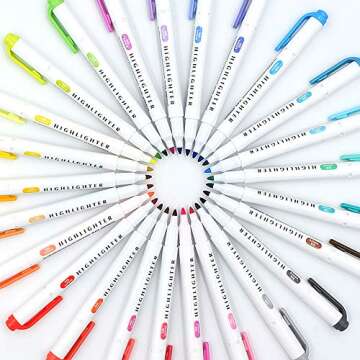 YOOUSOO 25 Pack Pastel Highlighters for Students & Artists